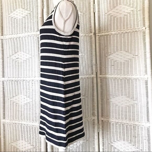Max Studio Nautical Navy White Striped Dress L - Picture 11 of 11